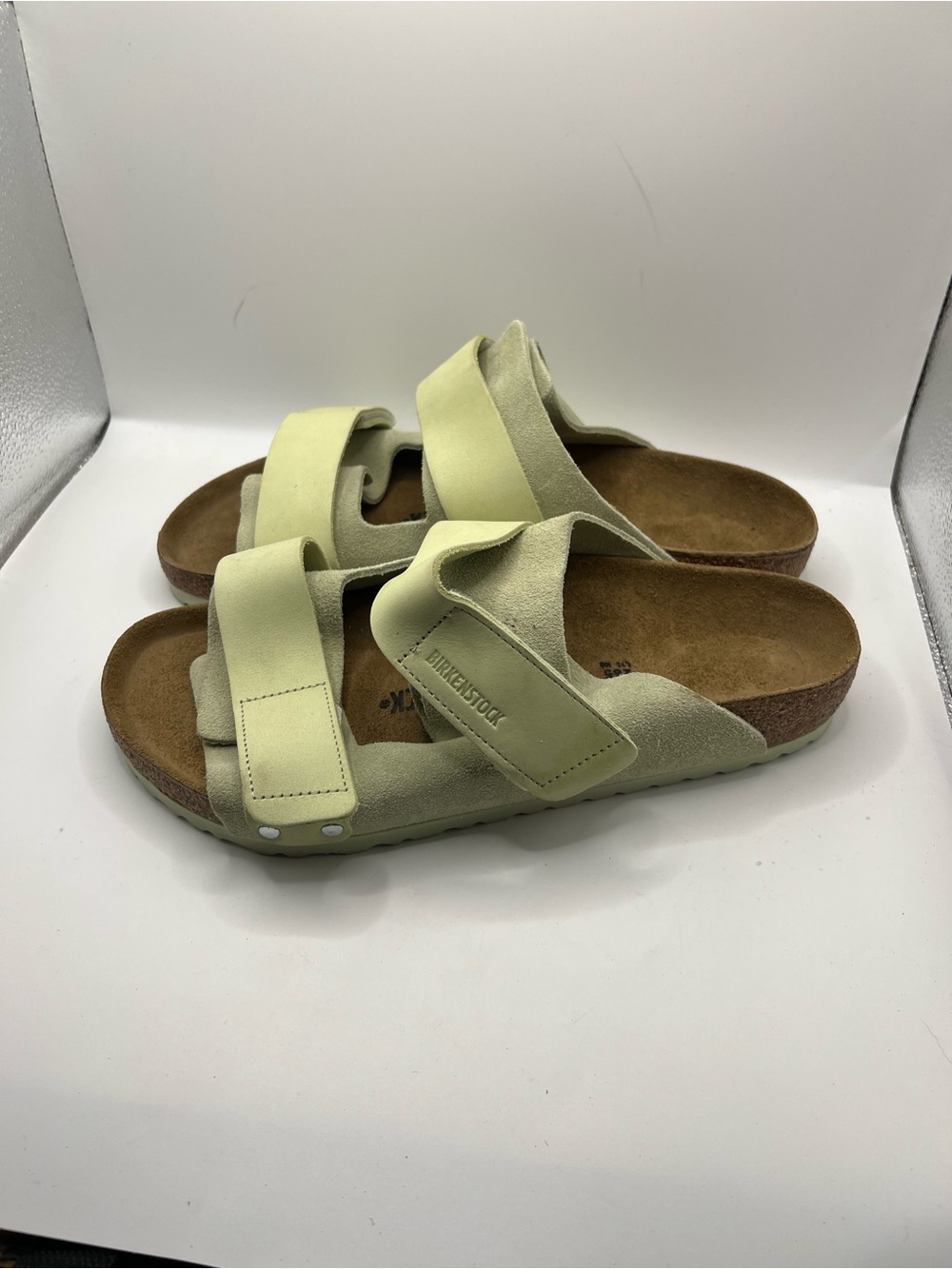 Birkenstock Arizona Suede Sandals - Pale Green - Picture 10 of 14